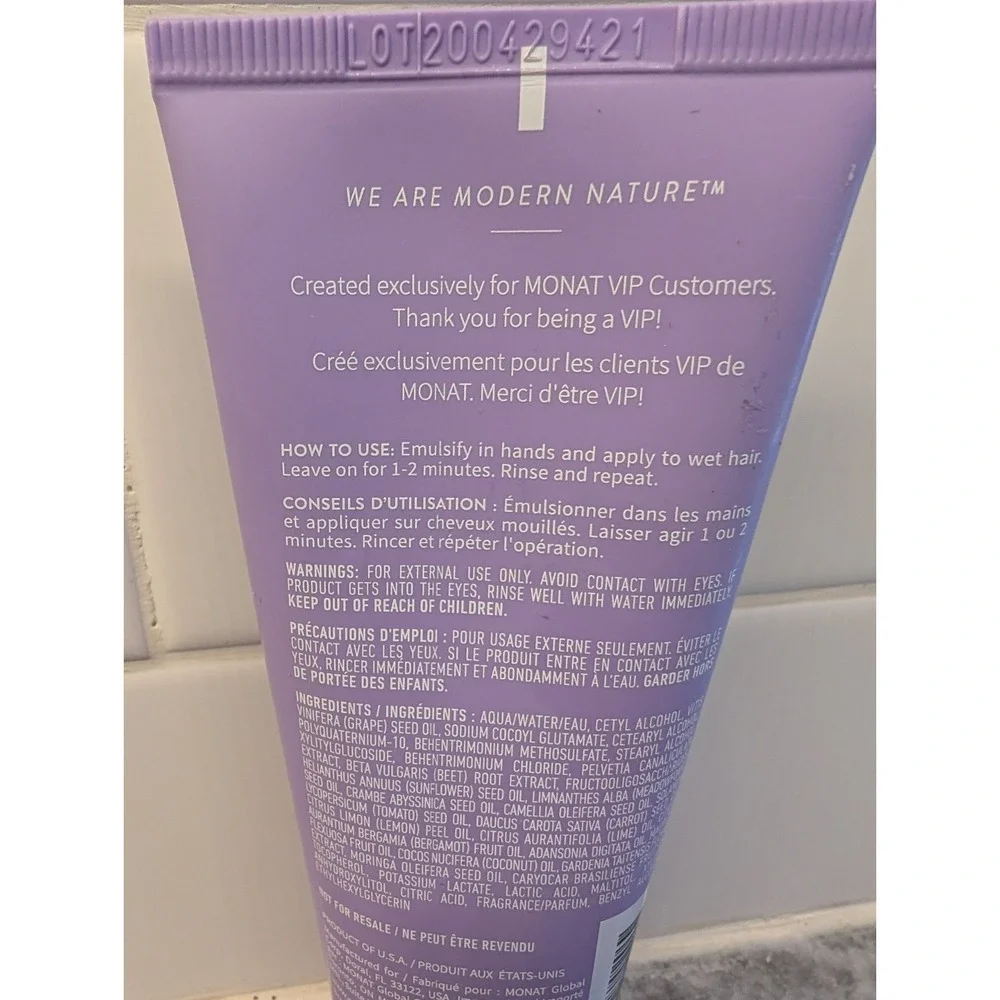 Only For You Monat‎ Co-Wash Conditioning Cleanser 3.3 fl. oz. Brand New Sealed